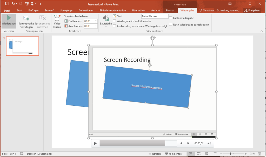 Powerpoint Screenrecording